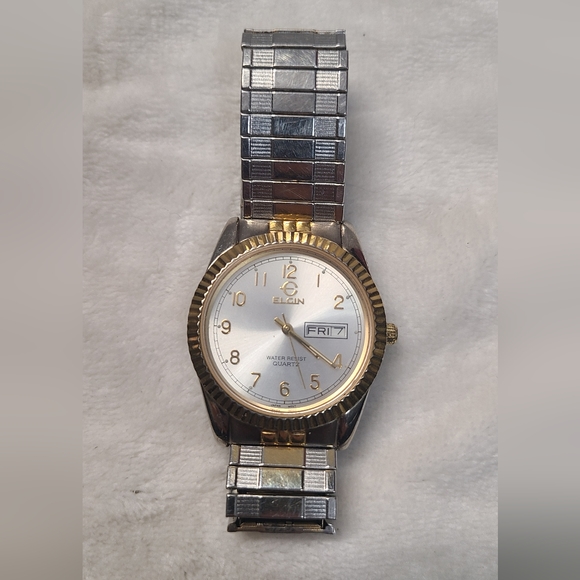 Vintage Elgin Men's Two Tone Watch - Picture 1 of 3